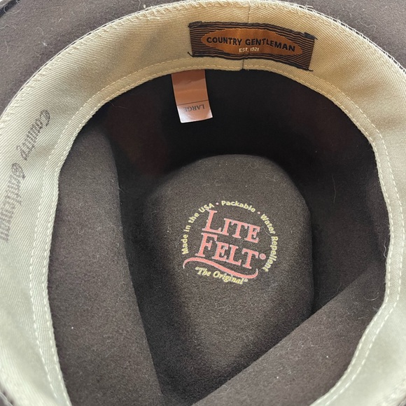 Country Gentlemen Felt Hat with Leather Accent - Picture 4 of 4